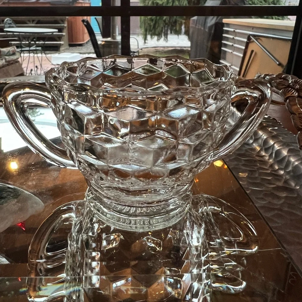 Fostoria American Glass Sugar Dish